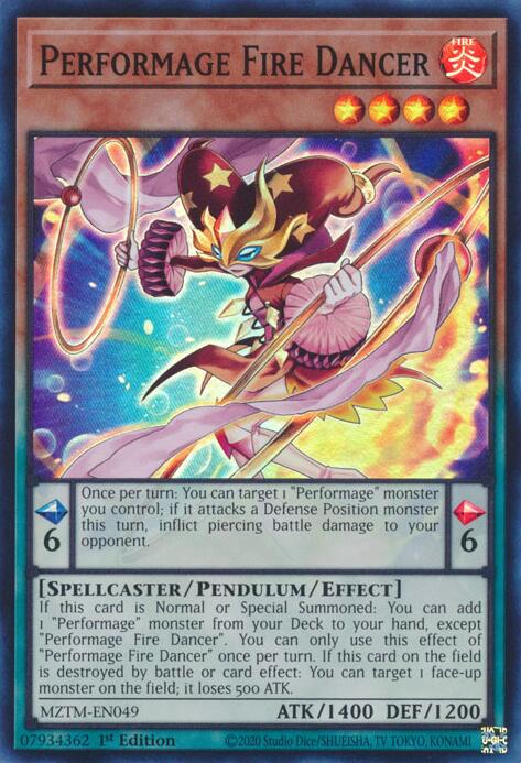 Performage Fire Dancer [MZTM-EN049] Super Rare | The CG Realm