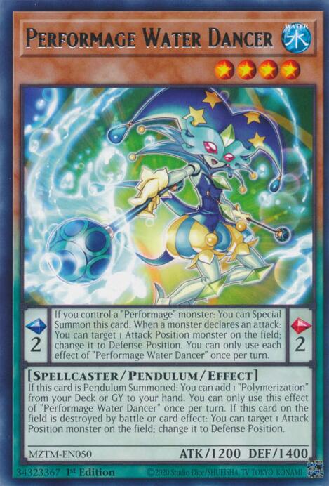 Performage Water Dancer [MZTM-EN050] Rare | The CG Realm