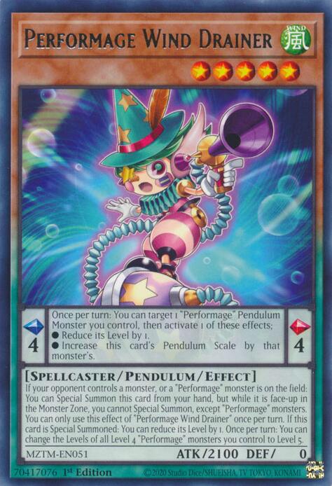 Performage Wind Drainer [MZTM-EN051] Rare | The CG Realm