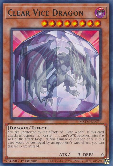 Clear Vice Dragon [MZTM-EN071] Rare | The CG Realm