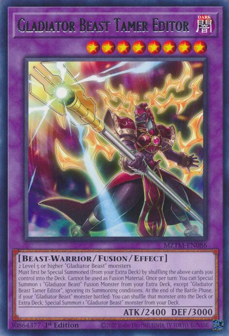 Gladiator Beast Tamer Editor [MZTM-EN086] Rare | The CG Realm