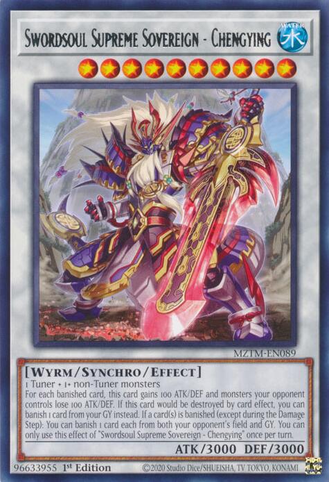 Swordsoul Supreme Sovereign - Chengying [MZTM-EN089] Rare | The CG Realm