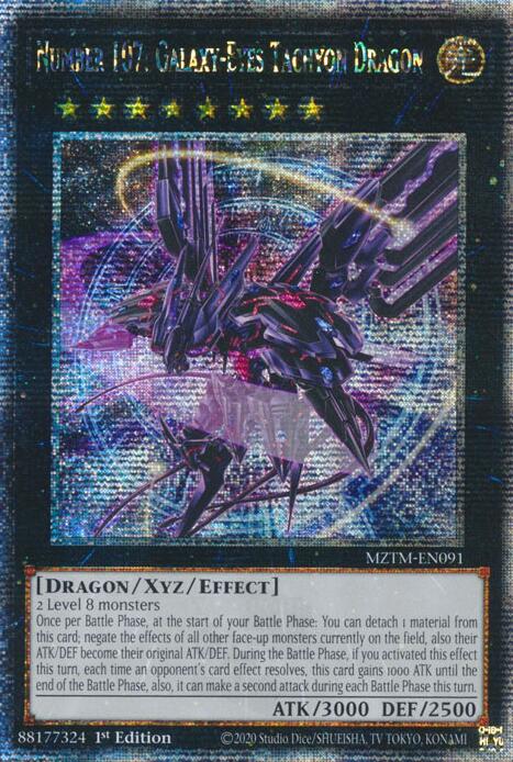 Number 107: Galaxy-Eyes Tachyon Dragon (Quarter Century Secret Rare) [MZTM-EN091] Quarter Century Secret Rare | The CG Realm