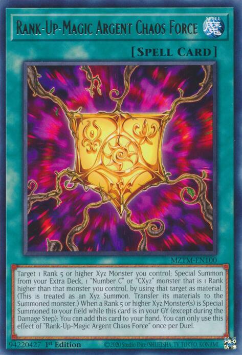 Rank-Up-Magic Argent Chaos Force [MZTM-EN100] Rare | The CG Realm