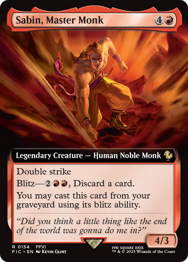 Sabin, Master Monk (Extended Art) [FINAL FANTASY Commander] | The CG Realm