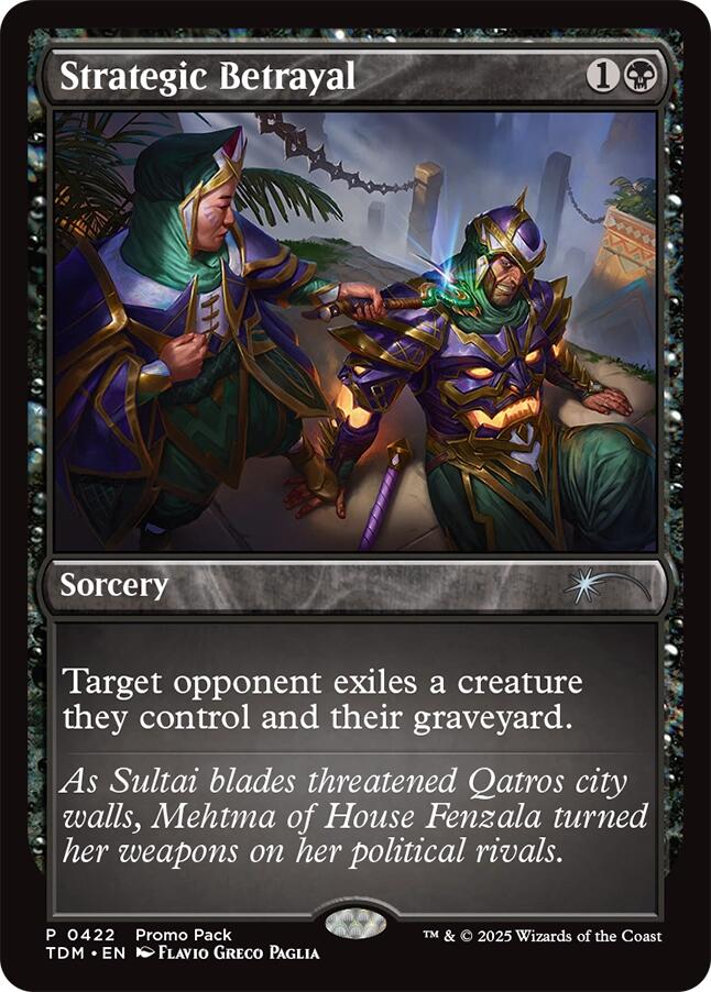 Strategic Betrayal [Tarkir: Dragonstorm Promos] | The CG Realm