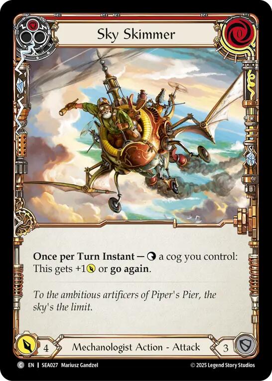 Sky Skimmer (Red) [SEA027] (High Seas)  Rainbow Foil | The CG Realm