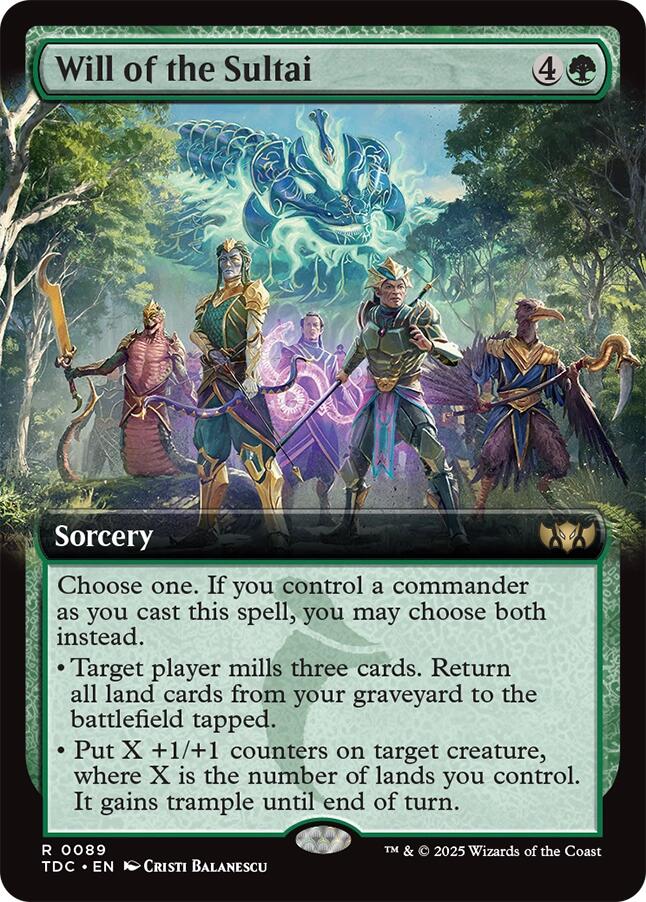 Will of the Sultai (Extended Art) [Tarkir: Dragonstorm Commander] | The CG Realm