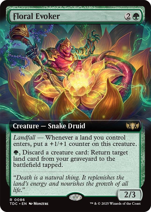 Floral Evoker (Extended Art) [Tarkir: Dragonstorm Commander] | The CG Realm