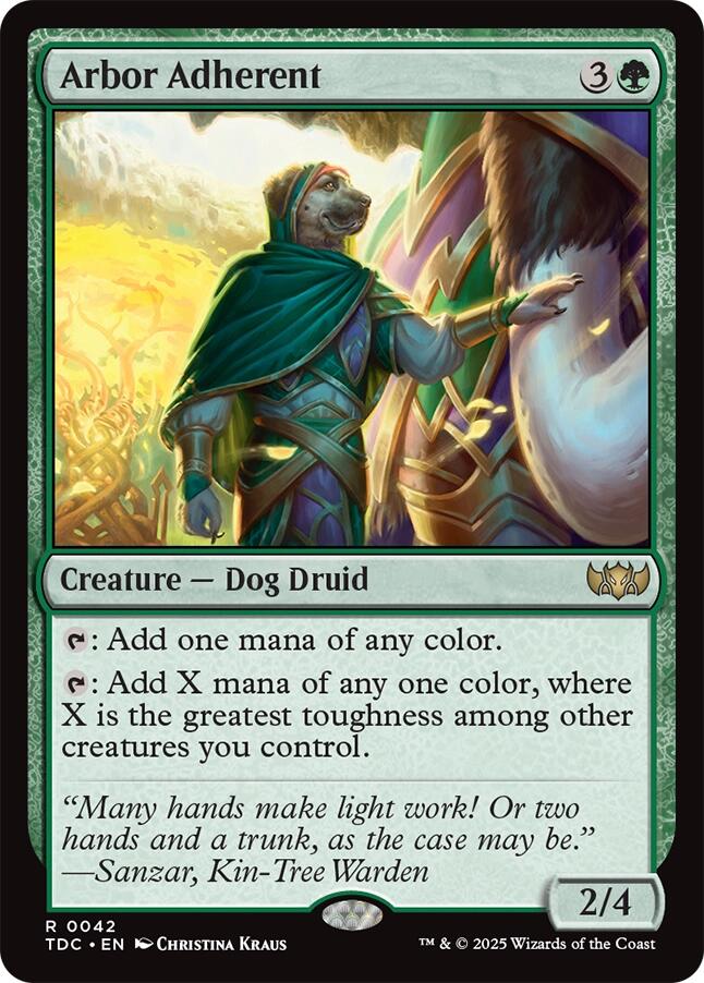 Arbor Adherent [Tarkir: Dragonstorm Commander] | The CG Realm
