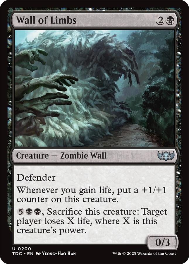 Wall of Limbs [Tarkir: Dragonstorm Commander] | The CG Realm