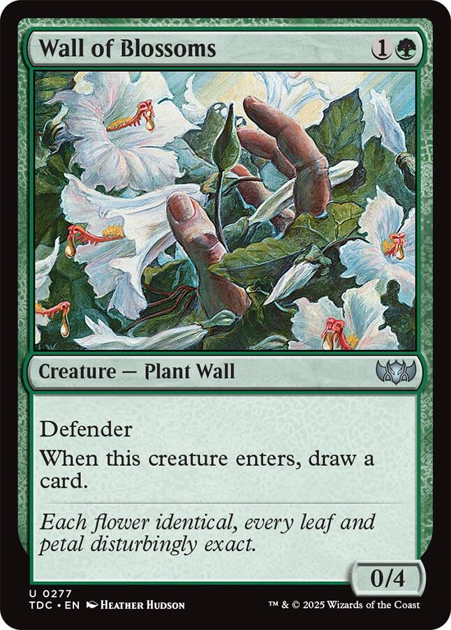 Wall of Blossoms [Tarkir: Dragonstorm Commander] | The CG Realm