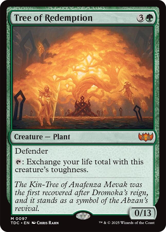 Tree of Redemption [Tarkir: Dragonstorm Commander] | The CG Realm