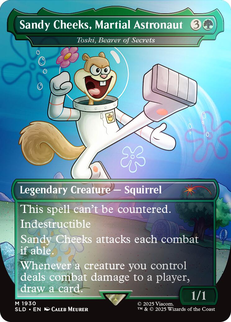 Sandy Cheeks, Martial Astronaut - Toski, Bearer of Secrets (Rainbow Foil) [Secret Lair Drop Series] | The CG Realm