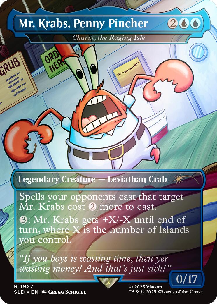 Mr. Krabs, Penny Pincher - Charix, the Raging Isle (Rainbow Foil) [Secret Lair Drop Series] | The CG Realm