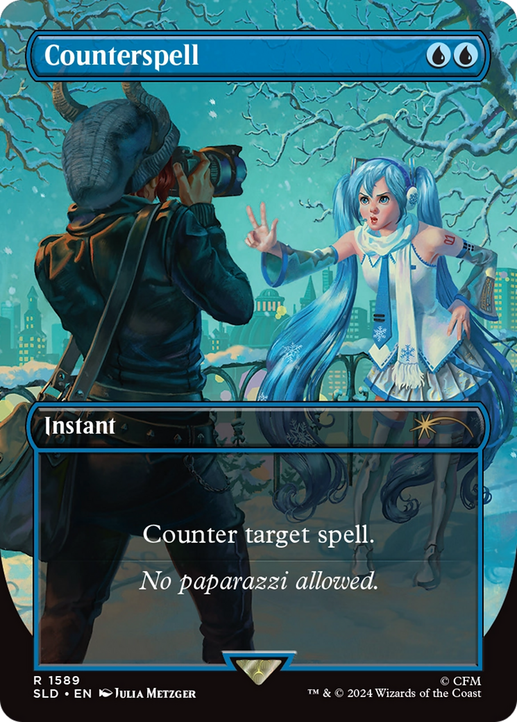 Counterspell (1589) (SLD-1589) - Secret Lair Drop (Borderless) Foil