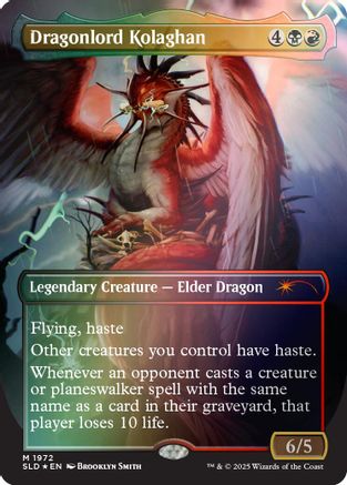 Dragonlord Kolaghan (1972) (Rainbow Foil) (SLD-1972) - Secret Lair Drop Series Foil