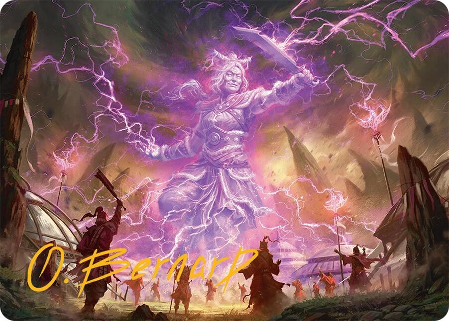 Smile at Death Art Card (4/54) (Gold-Stamped Signature) [Tarkir: Dragonstorm Art Series] | The CG Realm