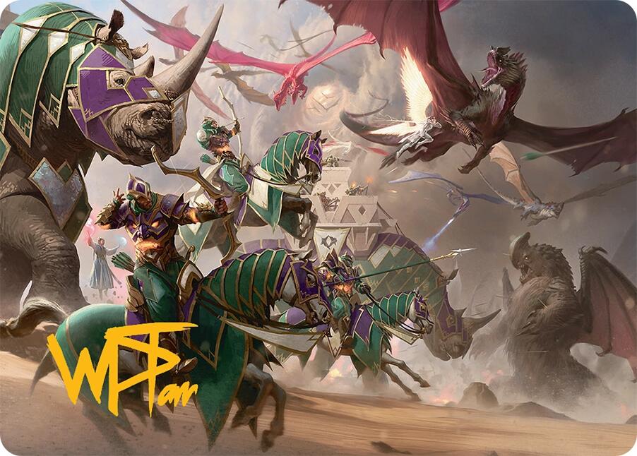 United Battlefront Art Card (5/54) (Gold-Stamped Signature) [Tarkir: Dragonstorm Art Series] | The CG Realm