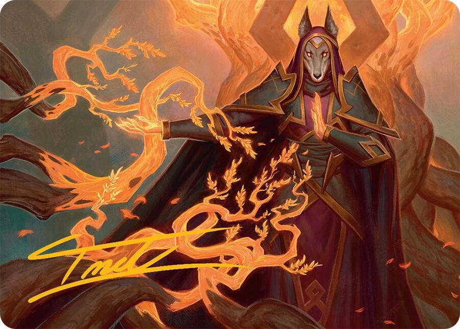 Abzan Devotee Art Card (10/54) (Gold-Stamped Signature) [Tarkir: Dragonstorm Art Series] | The CG Realm