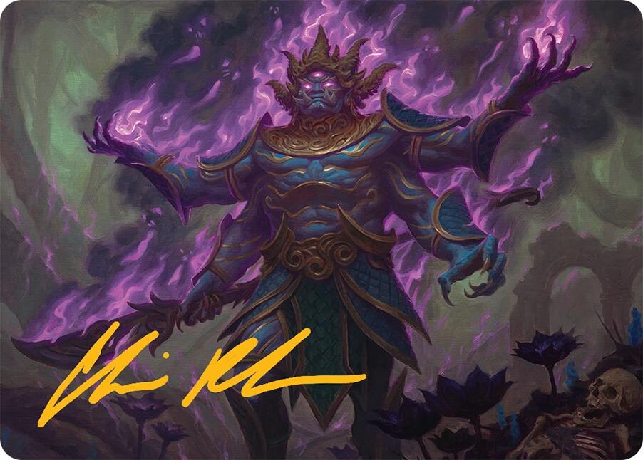 Rot-Curse Rakshasa Art Card (13/54) (Gold-Stamped Signature) [Tarkir: Dragonstorm Art Series] | The CG Realm
