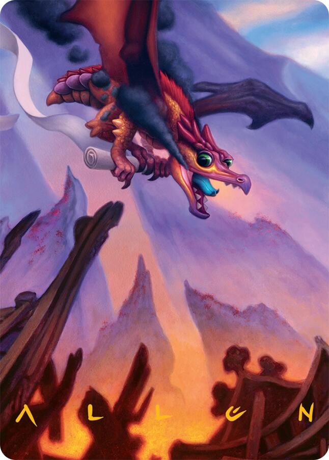 Scavenger Regent Art Card (45/54) (Gold-Stamped Signature) [Tarkir: Dragonstorm Art Series] | The CG Realm
