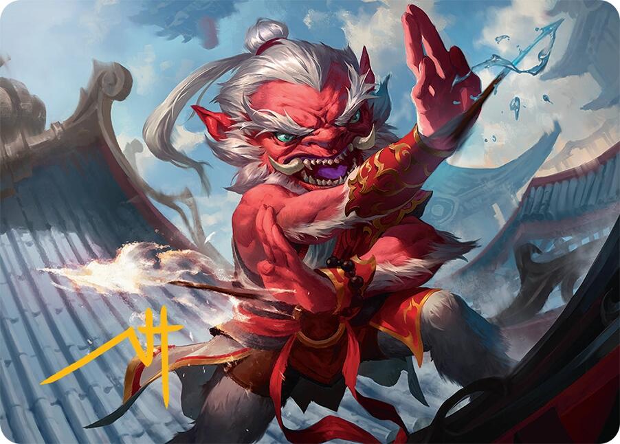 Devoted Duelist Art Card (15/54) (Gold-Stamped Signature) [Tarkir: Dragonstorm Art Series] | The CG Realm