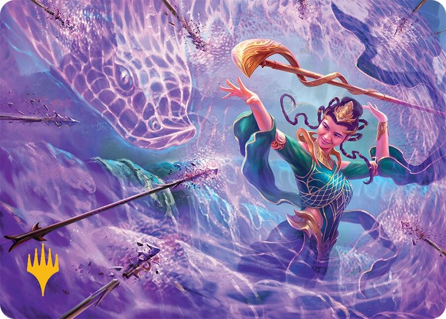 Snakeskin Veil Art Card (19/54) (Gold-Stamped Signature) [Tarkir: Dragonstorm Art Series] | The CG Realm