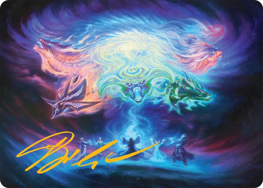 Call the Spirit Dragons Art Card (21/54) (Gold-Stamped Signature) [Tarkir: Dragonstorm Art Series] | The CG Realm