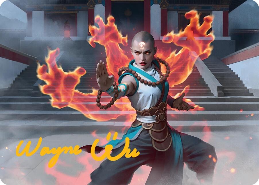 Flamehold Grappler Art Card (24/54) (Gold-Stamped Signature) [Tarkir: Dragonstorm Art Series] | The CG Realm
