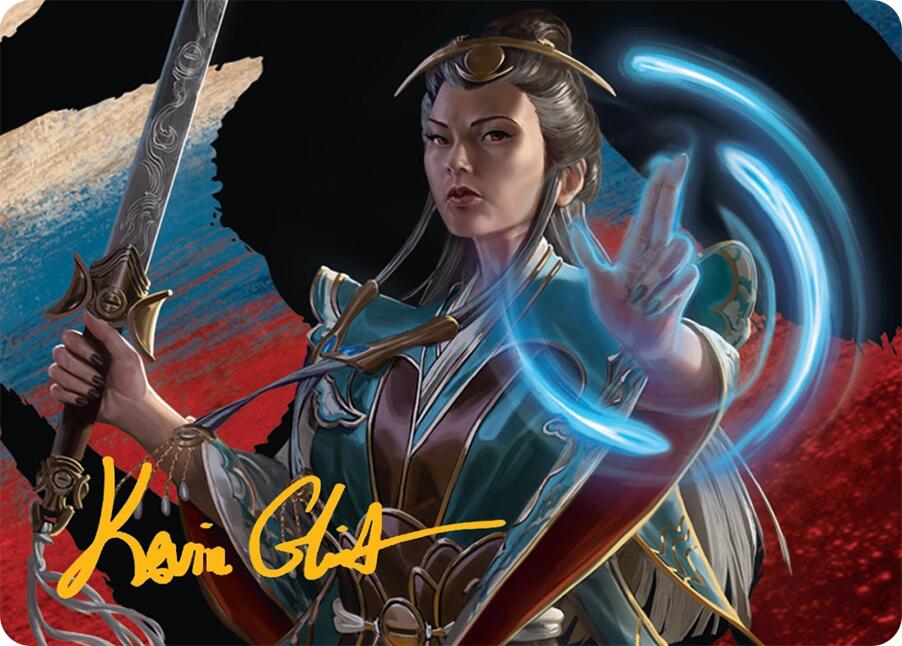 Narset, Jeskai Waymaster Art Card (44/54) (Gold-Stamped Signature) [Tarkir: Dragonstorm Art Series] | The CG Realm