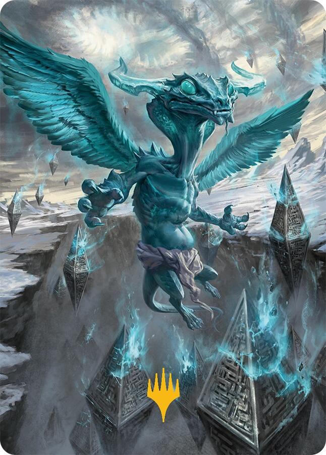 Ugin, Eye of the Storms Art Card (47/54) (Gold-Stamped Signature) [Tarkir: Dragonstorm Art Series] | The CG Realm