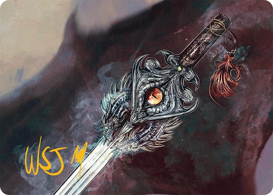 Dragonfire Blade Art Card (40/54) (Gold-Stamped Signature) [Tarkir: Dragonstorm Art Series] | The CG Realm