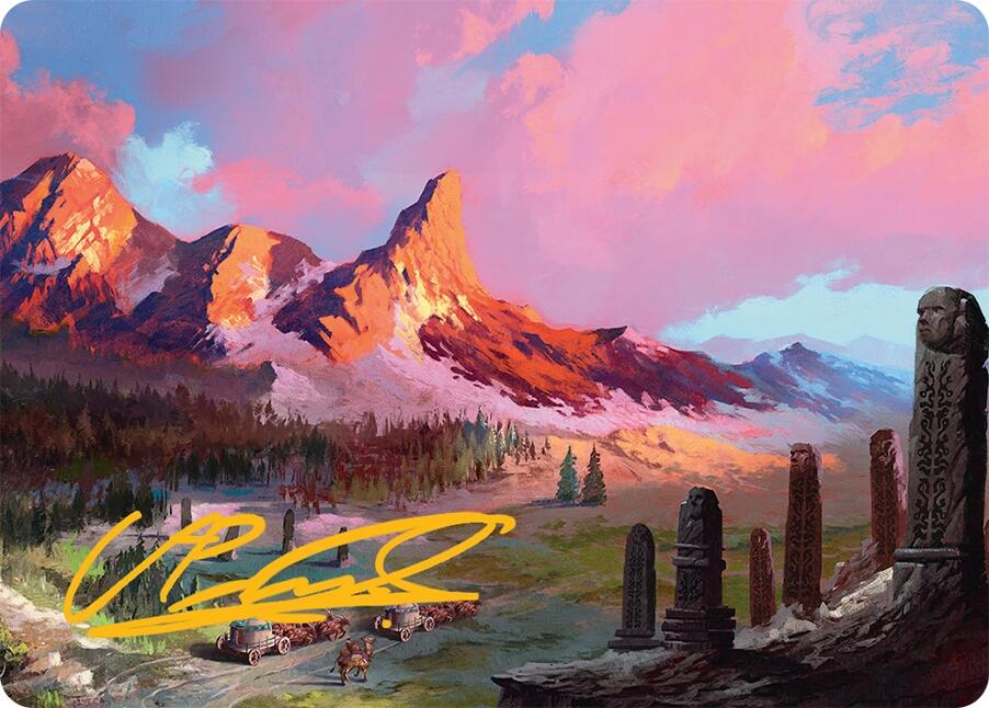 Rugged Highlands Art Card (29/54) (Gold-Stamped Signature) [Tarkir: Dragonstorm Art Series] | The CG Realm
