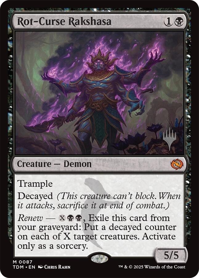 Rot-Curse Rakshasa [Tarkir: Dragonstorm Promos] | The CG Realm