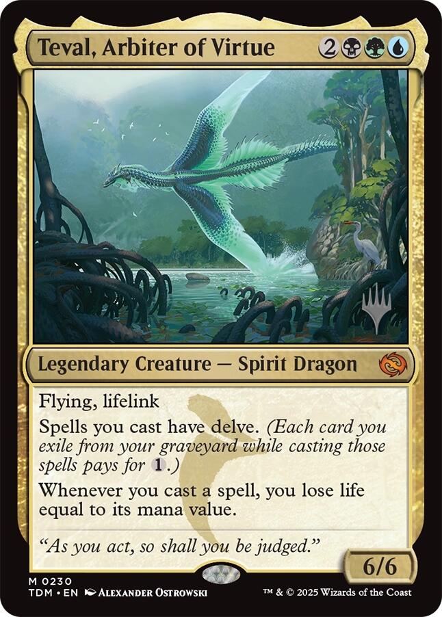 Teval, Arbiter of Virtue [Tarkir: Dragonstorm Promos] | The CG Realm