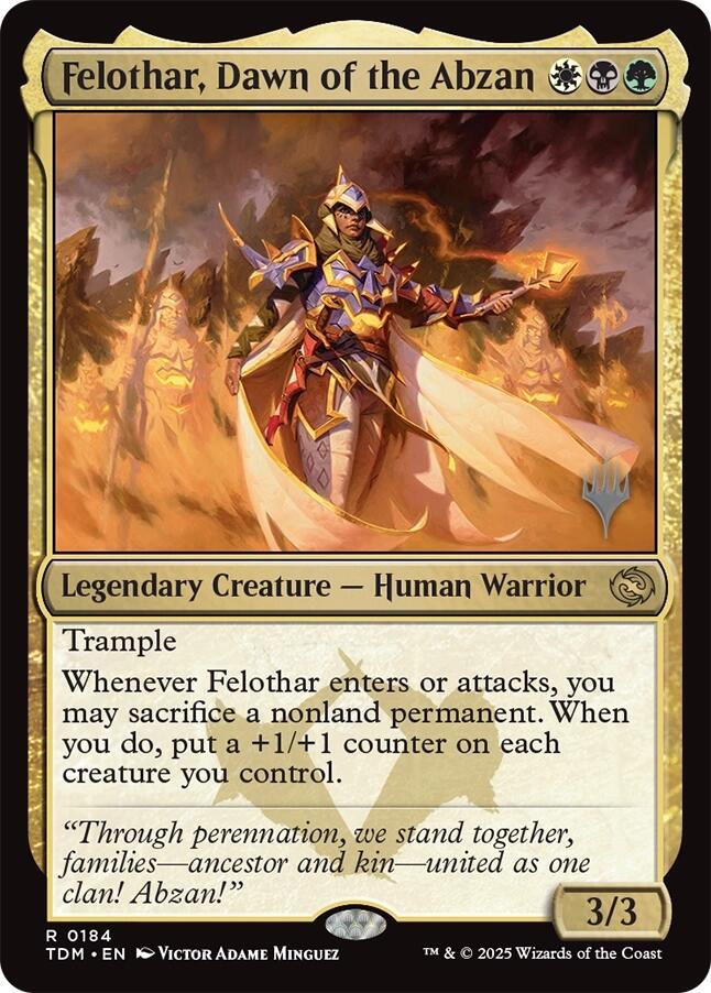 Felothar, Dawn of the Abzan [Tarkir: Dragonstorm Promos] | The CG Realm