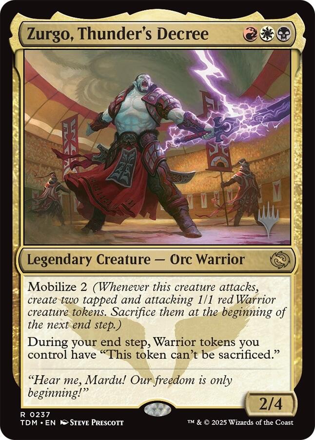 Zurgo, Thunder's Decree [Tarkir: Dragonstorm Promos] | The CG Realm
