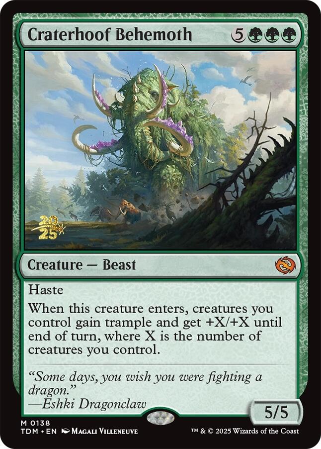 Craterhoof Behemoth [Tarkir: Dragonstorm Prerelease Promos] | The CG Realm