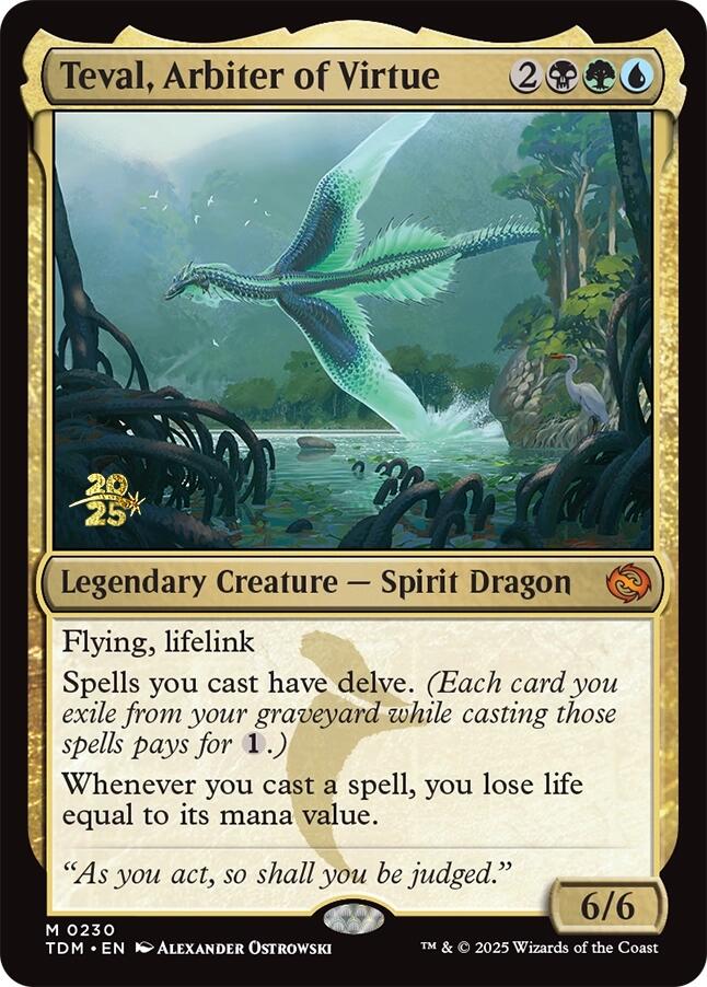 Teval, Arbiter of Virtue [Tarkir: Dragonstorm Prerelease Promos] | The CG Realm