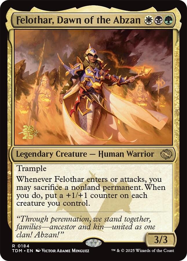 Felothar, Dawn of the Abzan [Tarkir: Dragonstorm Prerelease Promos] | The CG Realm
