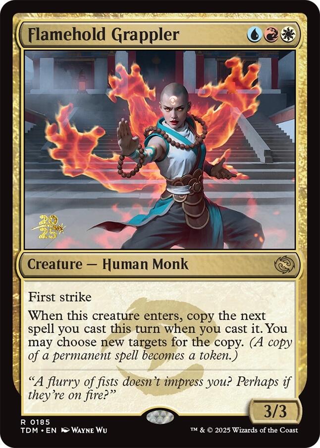 Flamehold Grappler [Tarkir: Dragonstorm Prerelease Promos] | The CG Realm