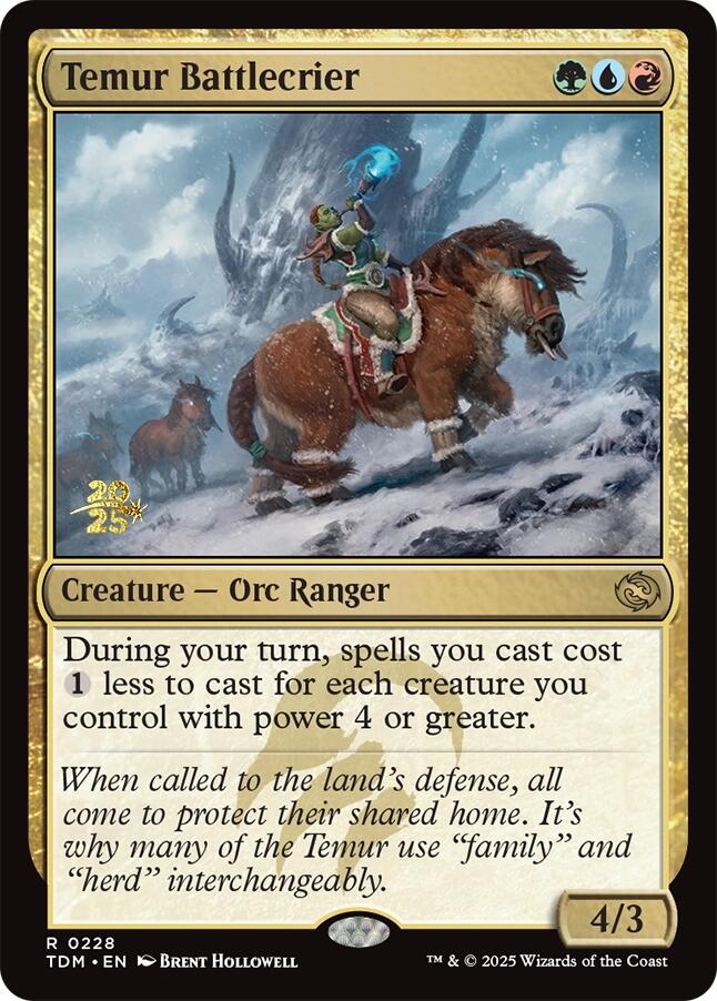Temur Battlecrier [Tarkir: Dragonstorm Prerelease Promos] | The CG Realm