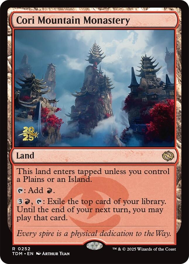 Cori Mountain Monastery [Tarkir: Dragonstorm Prerelease Promos] | The CG Realm