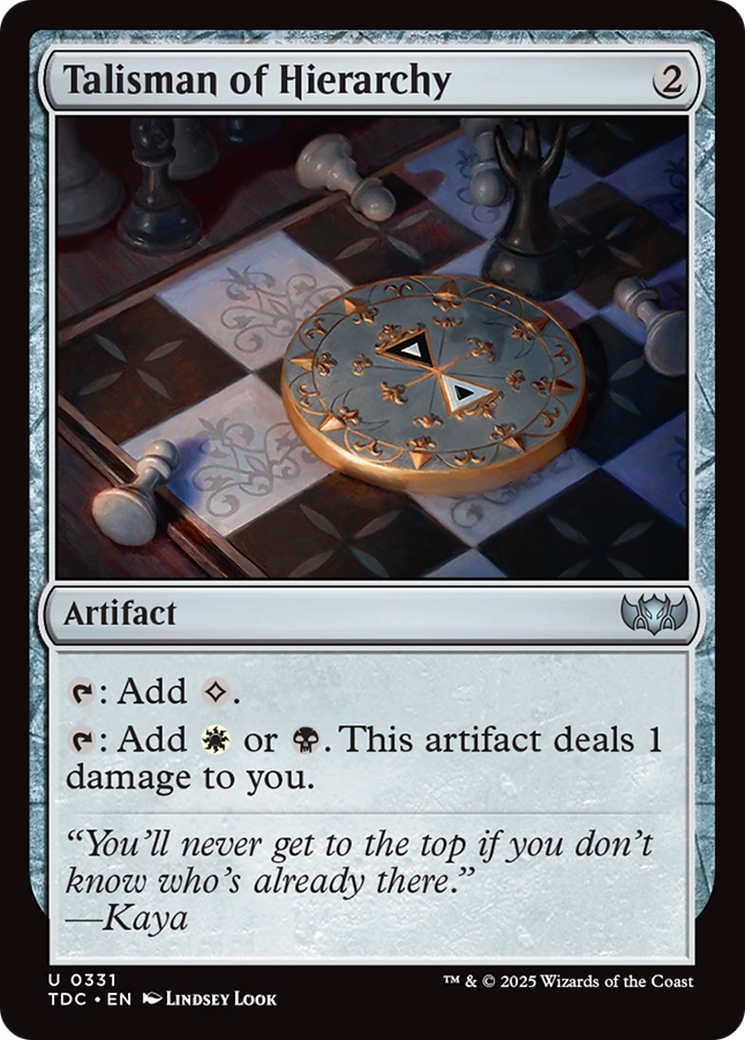 Talisman of Hierarchy [Tarkir: Dragonstorm Commander] | The CG Realm