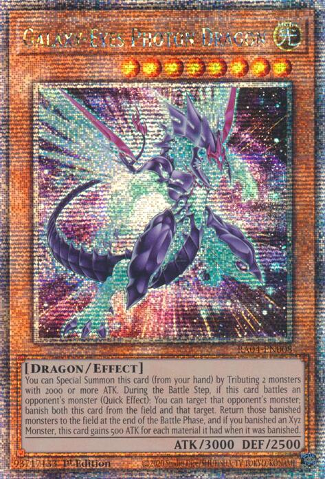 Galaxy-Eyes Photon Dragon (New Art) [RA04-EN008] Quarter Century Secret Rare | The CG Realm