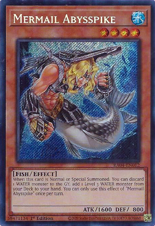Mermail Abysspike [RA04-EN012] Secret Rare | The CG Realm