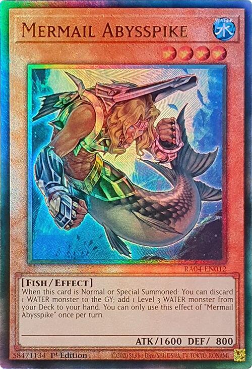 Mermail Abysspike [RA04-EN012] Prismatic Ultimate Rare | The CG Realm