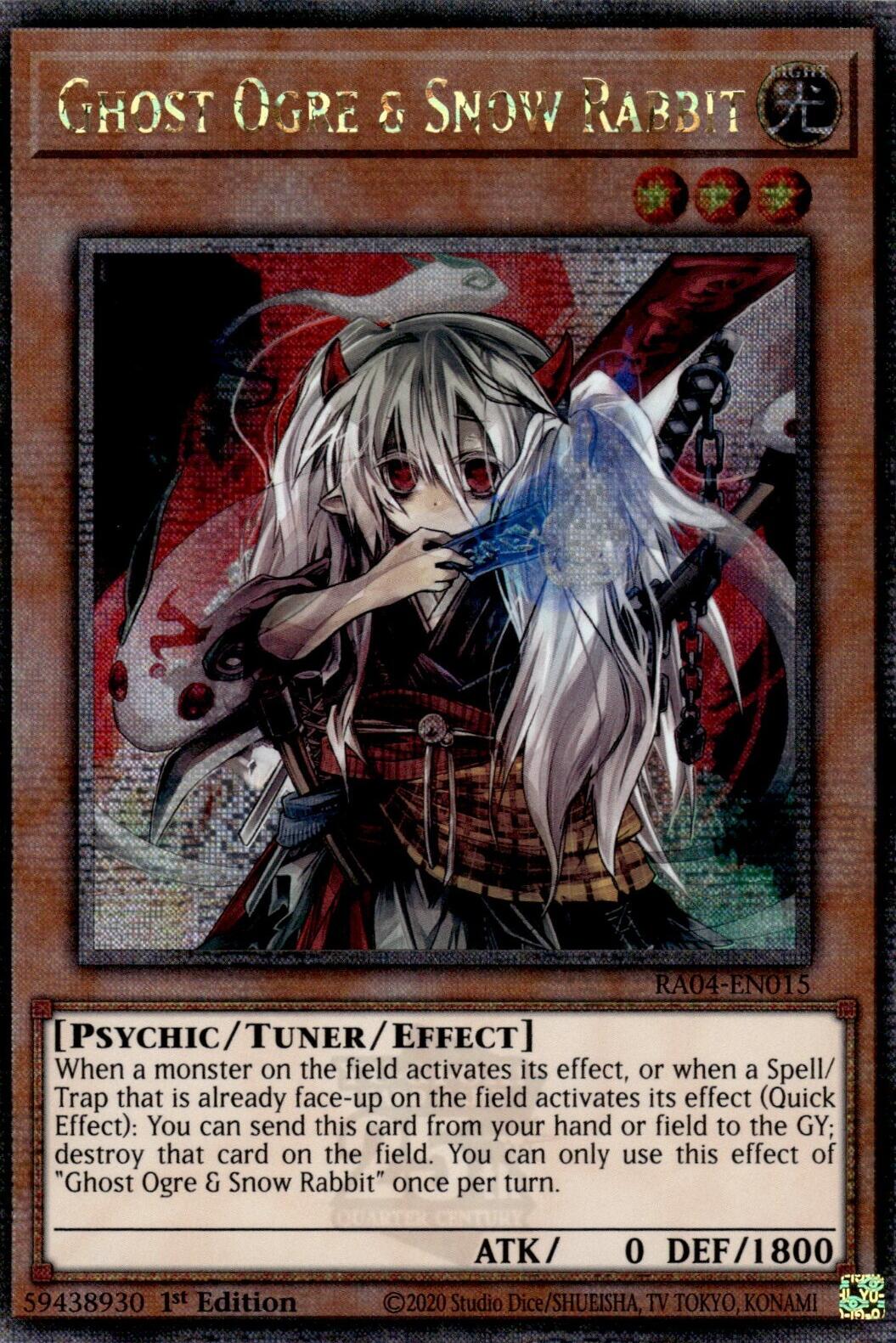 Ghost Ogre & Snow Rabbit [RA04-EN015] Quarter Century Secret Rare | The CG Realm