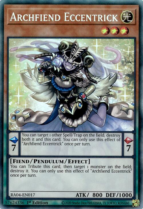 Archfiend Eccentrick [RA04-EN017] Prismatic Collector's Rare | The CG Realm